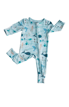Load image into Gallery viewer, UNDER THE SEA CONVERTIBLE ROMPER SIZE DOWN