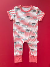 Load image into Gallery viewer, ZEUS PIRATE SHARKS ZIP-PEA ROMPER
