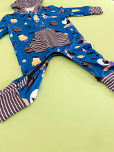 Load image into Gallery viewer, FRANKIE HOODED ZIP-PEA ROMPER
